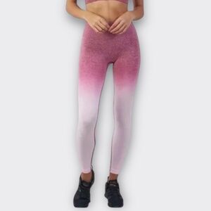 GYMSHARK Adapt Ombre Seamless Leggings Pink Beet S Athleisure Gym Rat Barbicore